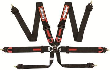 RaceQuip Black FIA CAMLOCK Vuelta desplegable de 6 puntos