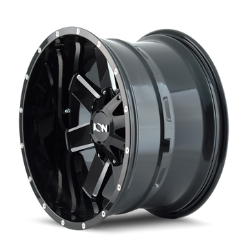 Rueda fresada negra brillante ION tipo 141 17x9 / 6x135 BP / 13 mm de compensación / buje de 106 mm