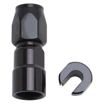 Russell Performance 5/16" SAE Quick Disc hembra a -6 manguera extremo de manguera de grado recto negro