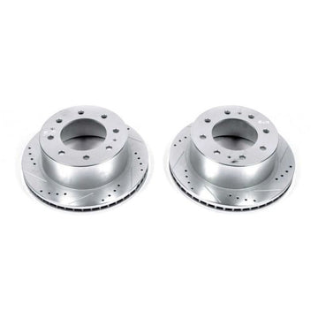 Power Stop 11-19 Chevrolet Silverado 2500 HD Rotores traseros perforados y ranurados - Par