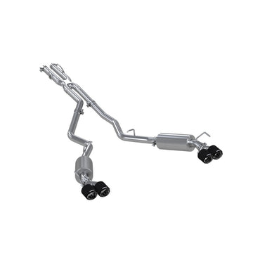 MBRP 20-21 Ford Explorer ST 3.0L Ecoboost SS 2.5 pulgadas doble salida trasera con puntas cuádruples de fibra de carbono - T304
