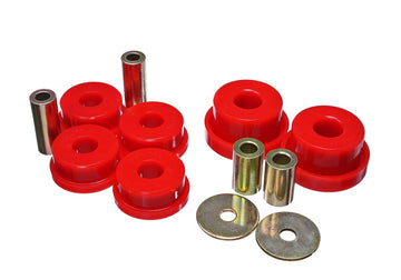 Energy Suspensión 00-09 Subaru Legacy Juego de bujes de montaje del diferencial trasero rojo