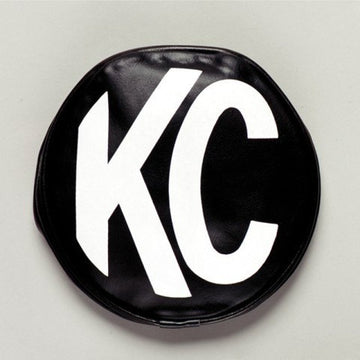 KC HiLiTES 6 pulgadas. Cubierta blanda redonda (par) - Negro con logotipo KC blanco
