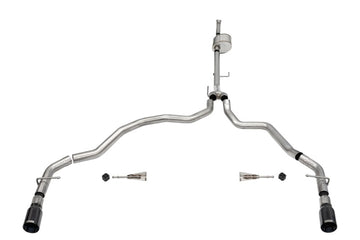 Corsa 2021-2022 Ford F-150 SuperCab/caja de 6.5 pulgadas 5.0L V8 Xtreme Cat-Back salida trasera doble-PVD negro