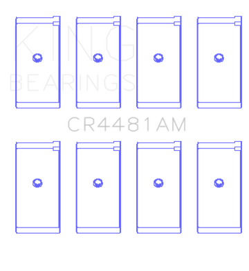King Engine Bearings Mitsubishi 4G63/4G64 6 Bolt 1st Gen DSM (Size 0.50mm) Rod Bearing Set