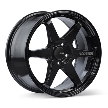 Enkei T6R 18x9.5 38mm Offset 5x114.3 Patrón de pernos 72.6 Diámetro Rueda negra brillante