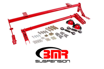 BMR 05-14 S197 Mustang Kit de barra estabilizadora Xtreme hueca empernada trasera de 35 mm (poliuretano) - Rojo