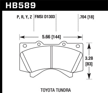 Pastillas de freno delanteras Hawk 08-10 Toyota Land Cruiser / 07-10 Tundra Super Duty Street