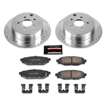 Power Stop 16-18 Subaru Crosstrek Kit de freno deportivo trasero Z23 Evolution