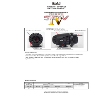 CONJUNTO UNIVERSAL HKS SQV IV EDICIÓN NEGRA