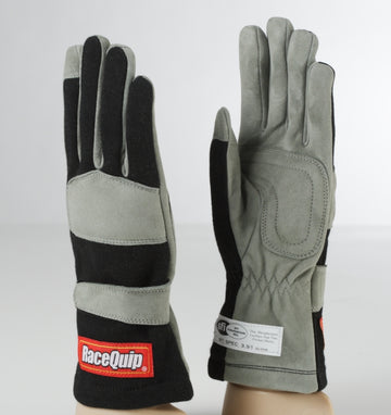 Guante RaceQuip SFI-1 negro de 1 capa - XL