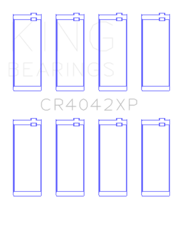 King BMW M40/M42/M43/M44 1.6L/1.8L/1.9L Connecting Rod Bearings (Set of 4) - Size +.026mm