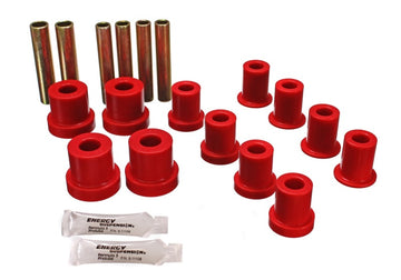 Energy Suspensión 73-87 GM Denali XL/SUburban/Yukon XL 4WD Juego de bujes de resorte de hoja delantera roja