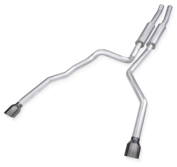 Steel Works 2021 Ram TRX 6.2L Legend Catback con puntas cromadas negras