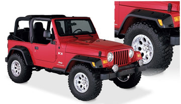 Bushwacker 97-06 Jeep TJ Max bengalas estilo bolsillo 4 piezas - negro