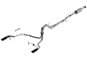 Borla F-150 2021 5.0L 4dr CC SB EC STB Lariat/KR/Platinm/LTD 3/2.25 SRE Cat-Back ATAK Puntas CHR negras