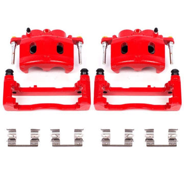 Power Stop 08-16 Cadillac Escalade Pinzas delanteras rojas con soportes - Par