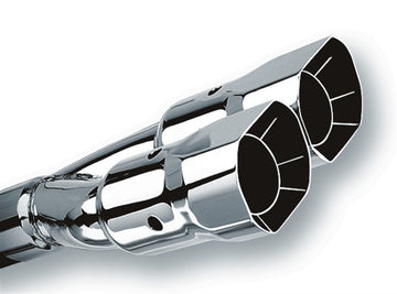 Borla Punta pulida universal Doble corte en ángulo cuadrado Intercooler (entrada 2 1/2 pulg. Salida 2 7/8 x 3 3/8i