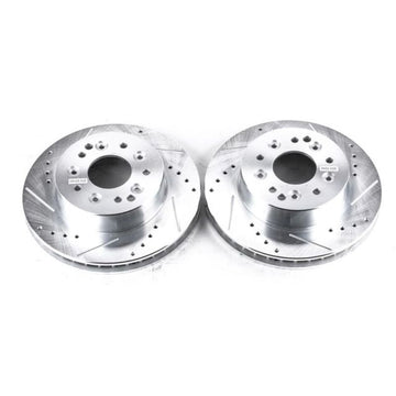 Power Stop 63-82 Chevrolet Corvette Rotores traseros perforados y ranurados - Par
