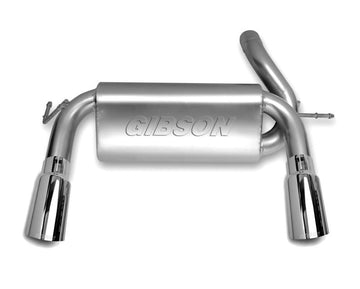 Gibson 12-17 Jeep Wrangler JK Rubicon 3.6L 2.5in Escape dividido doble con respaldo de gato - Aluminizado