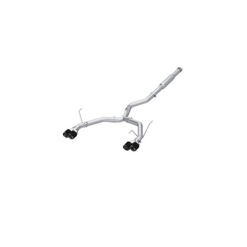 MBRP 2022+ Subaru WRX Escape de perfil de carrera con puntas de fibra de carbono cuádruple trasero dividido doble con respaldo de gato de 3 pulgadas