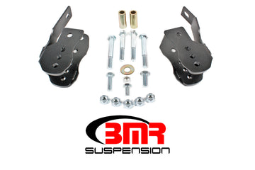 BMR 05-14 S197 Mustang Soportes de reubicación de brazo de control atornillados - Hammertone negro