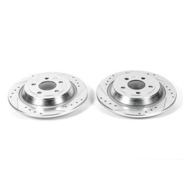 Power Stop 15-17 Ford F-150 Rotores traseros perforados y ranurados - Par