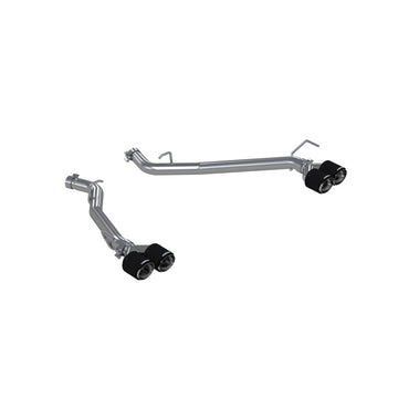 MBRP 20-21 Ford Explorer ST 3.0L EcoBoost doble eje de salida trasera con puntas cuádruples de fibra de carbono - T304