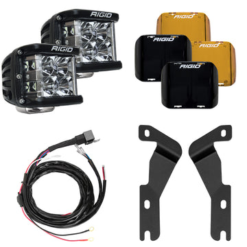 Rigid Industries 16-20 Toyota Tacoma A-Pillar Kit de montaje de luz (incluye cubiertas D-SS Flood/negro/amarillo)