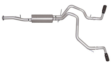 Gibson 07-12 Chevrolet Avalanche LS 5.3L 2.25in Escape extremo doble con respaldo de gato - Aluminizado