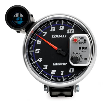 Autometer Cobalt Tacómetro de 5 pulgadas y 10000 RPM con luz de cambio