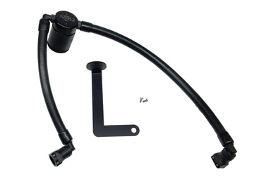 J&amp;L 10-19 Ford Flex EcoBoost V6 Separador de aceite del lado del pasajero 3.0 - Negro anodizado