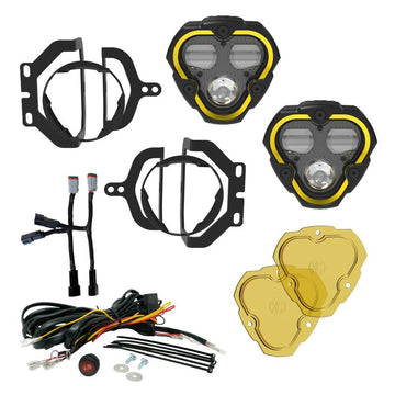 Luces antiniebla SAE de modo dual KC HiLiTES FLEX ERA 3 - Kit maestro de 2 luces para parachoques deportivos Jeep JL/JT