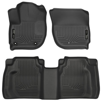 Husky Liners 15 Honda Fit Weatherbeater Revestimientos negros para el piso del asiento delantero y secundario