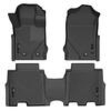Husky Liners 2021 Ford Bronco 4 puertas Weatherbeater Revestimientos para piso delantero y segundo asiento - Negro