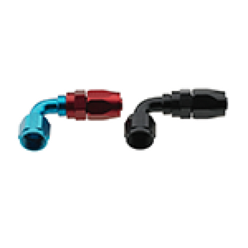Extremo de manguera Pro-Flow Fragola -12AN x 90 grados - Negro