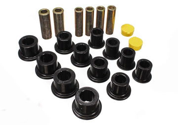 Suspensión energética 00-04 Ford Excursion 4WD / 99-04 F250/F350 4WD Juego de bujes de resorte delantero negro