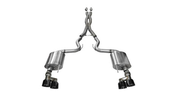 Corsa 15-16 Ford Mustang GT 5.0 3 pulgadas Cat Back Escape negro Quad Tips (Sport)