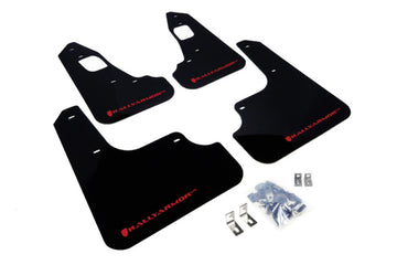 Rally Armor 08-17 Mitsubishi EVO X Guardabarros negro UR con logotipo rojo