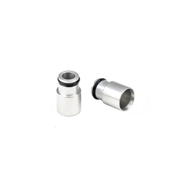 Injector Dynamics + Adaptador inferior anodizado transparente de 12 mm Junta tórica inferior de 14 mm