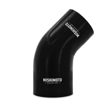 Acoplador reductor de silicona Mishimoto 45 grados 3,5 pulgadas a 4 pulgadas - Negro