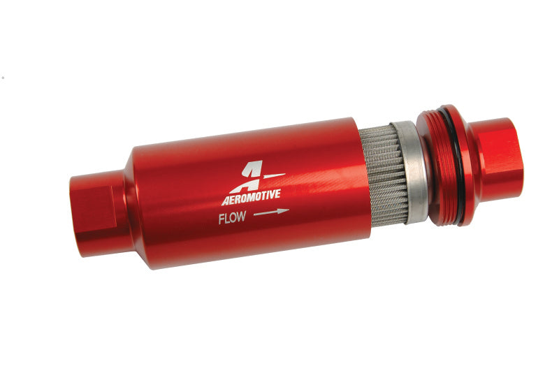 Filtro en línea Aeromotive - (AN-10) Elemento SS de 100 micras