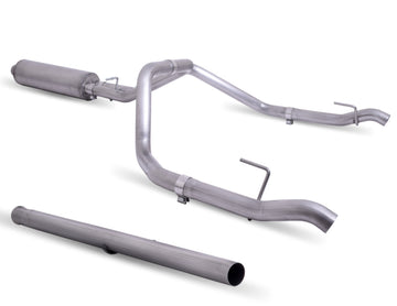 Gibson 19-22 GMC Sierra 1500 Denali 5.3L 3in/2.5in Escape dividido doble con respaldo de gato - Inoxidable