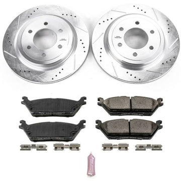 Power Stop 2018 Ford Expedition Kit de freno deportivo trasero Z23 Evolution
