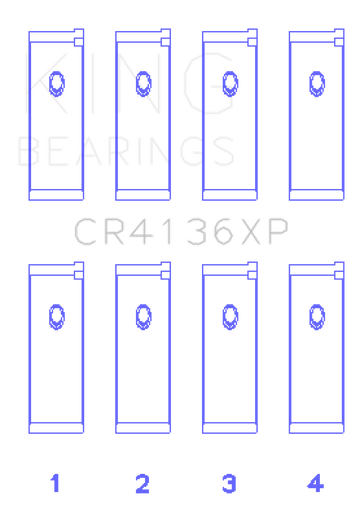 King Engine Bearings Nissan SR20DE/DET RWD (2.0L) (Size .026) Connecting Rod Bearing Set