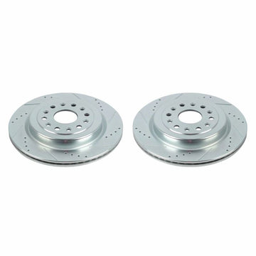 Power Stop 19-20 Ram 1500 Rotores traseros perforados y ranurados - Par