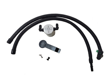 J&amp;L 2020-2022 Ford Explorer 2.3L EcoBoost Separador de aceite del lado del conductor 3.0 - Anodizado transparente