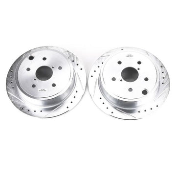 Power Stop 15-19 Subaru WRX Rear Evolution Rotores perforados y ranurados - Par