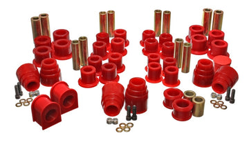 Suspensión energética 00-04 Ford Excursion 4WD Juego de bujes maestros Hyper-flex rojos
