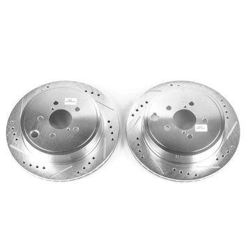 Power Stop 13-16 Scion FR-S Rotores traseros perforados y ranurados - Par